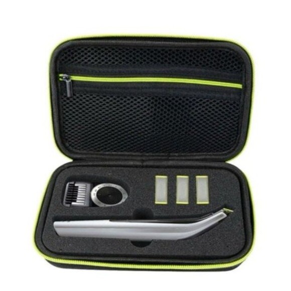 Hard Case for Philips Norelco OneBlade Pro 360 Electric Shaver Black & Green - Picture 2 of 5